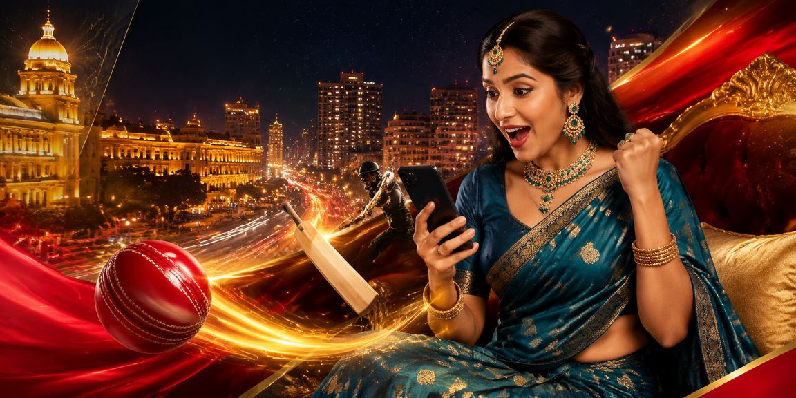 Player enjoying mobile rummy game in Bangalore MG Road
